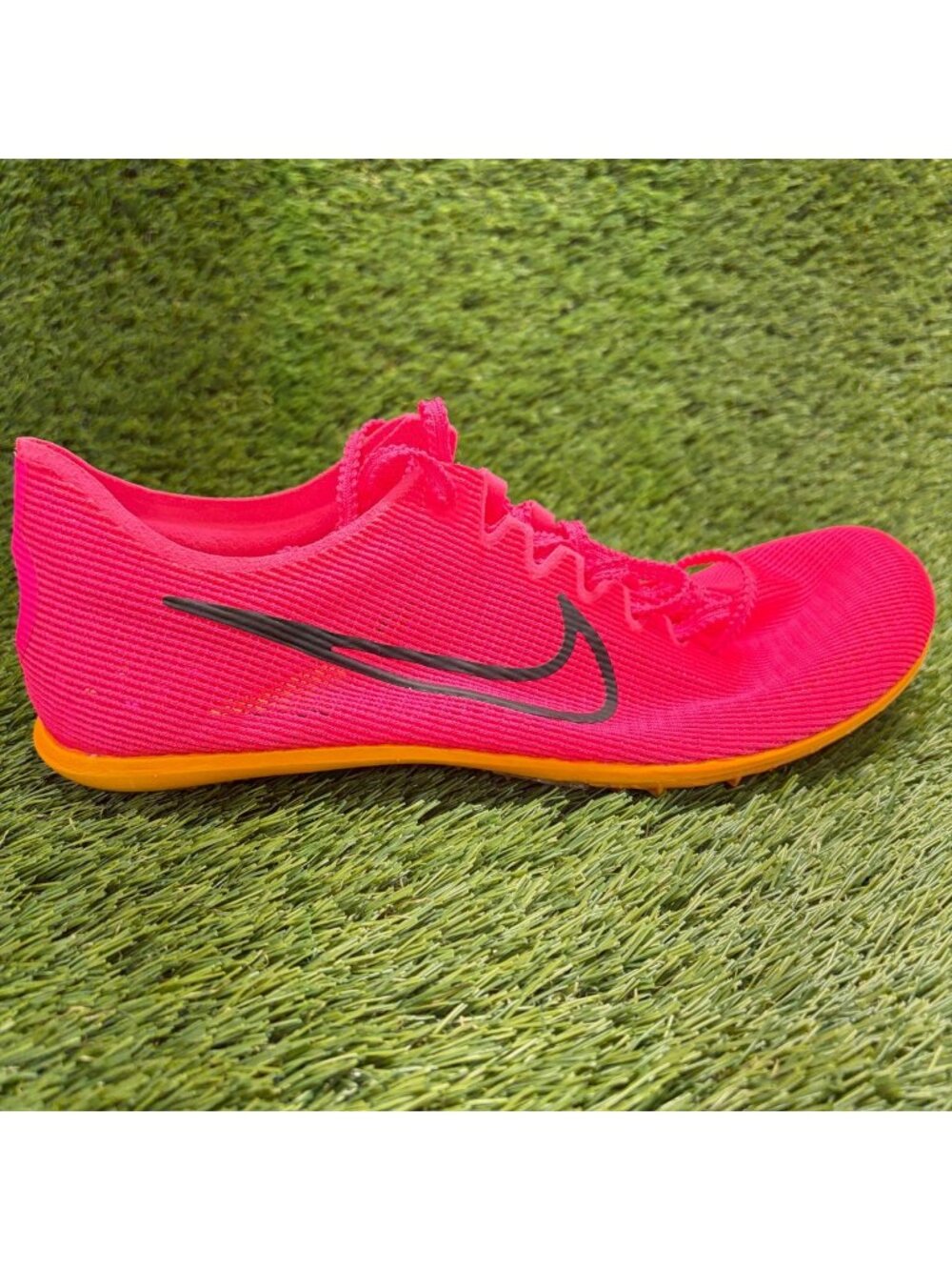 Nike Zoom Mamba 6 Hyper Pink Orange Mens Size 10.5 Track & Field Spikes Shoes